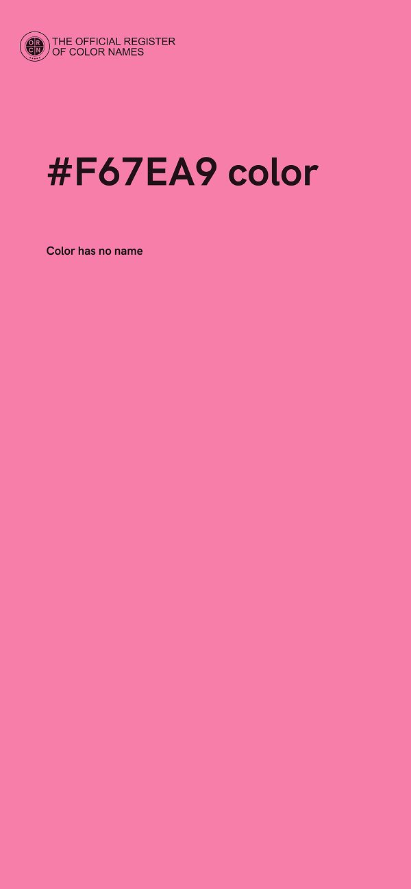 #F67EA9 color image