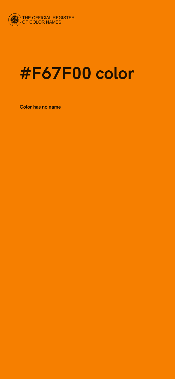 #F67F00 color image