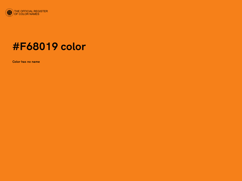 #F68019 color image