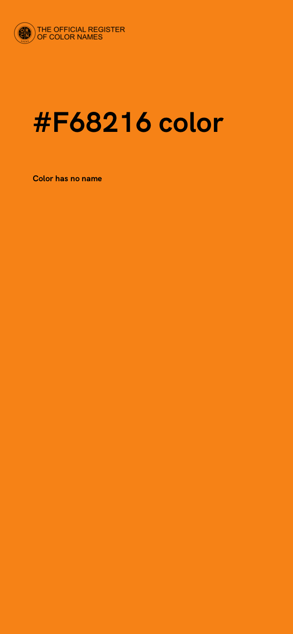 #F68216 color image