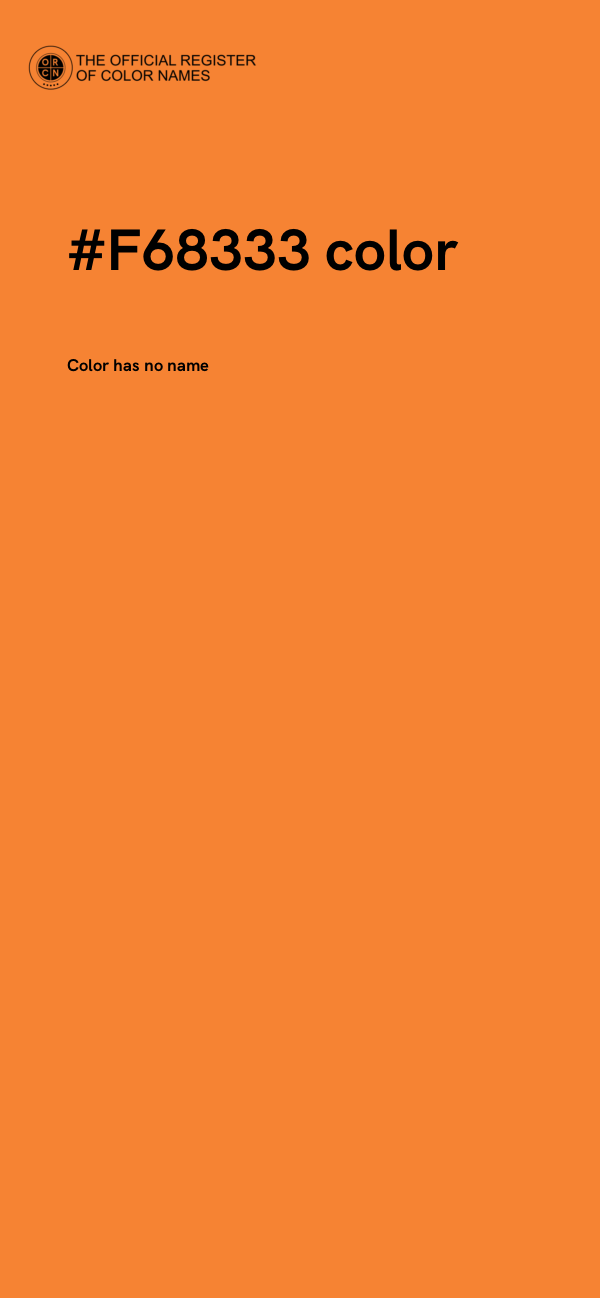 #F68333 color image