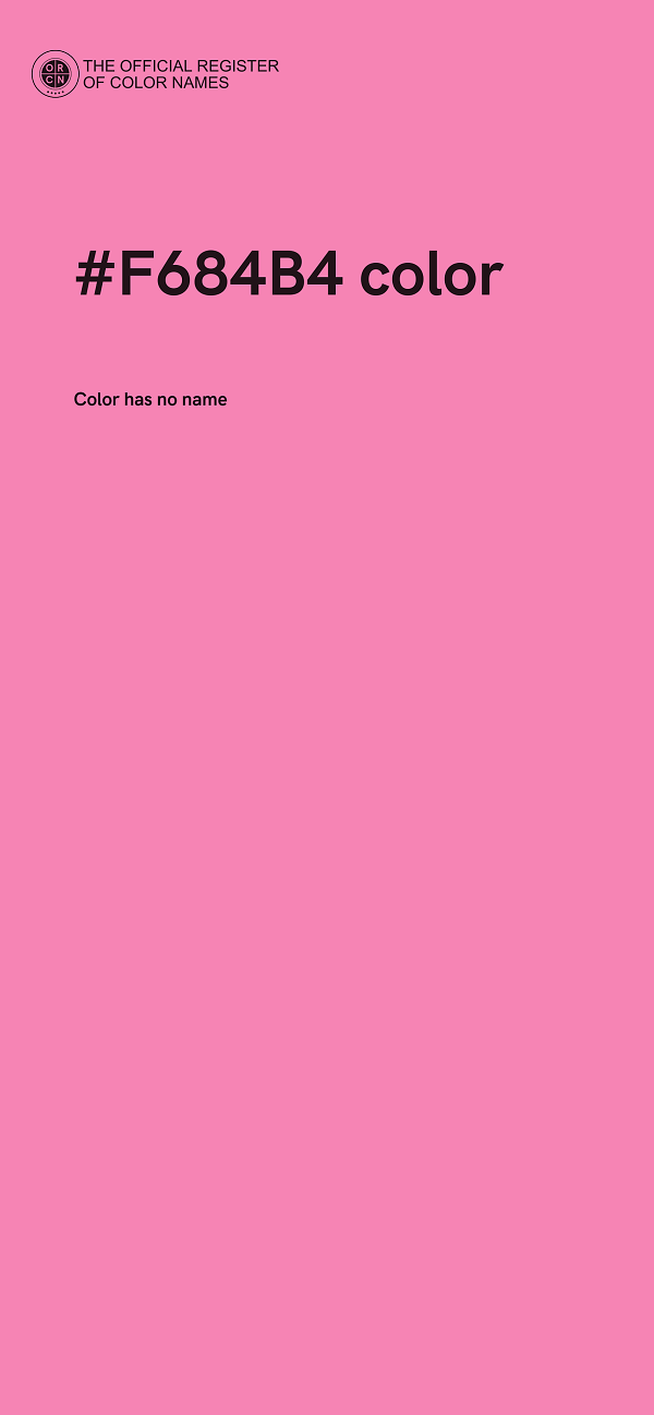 #F684B4 color image