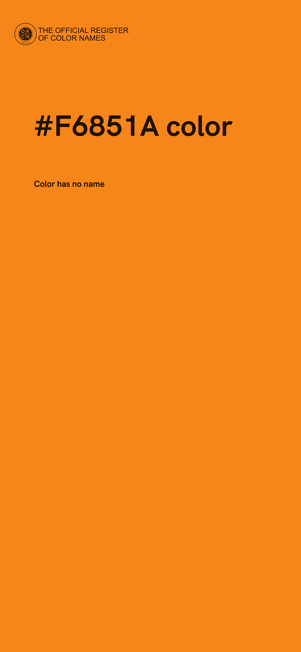 #F6851A color image