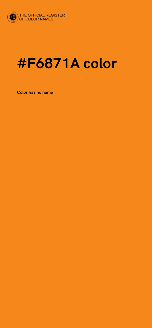 #F6871A color image