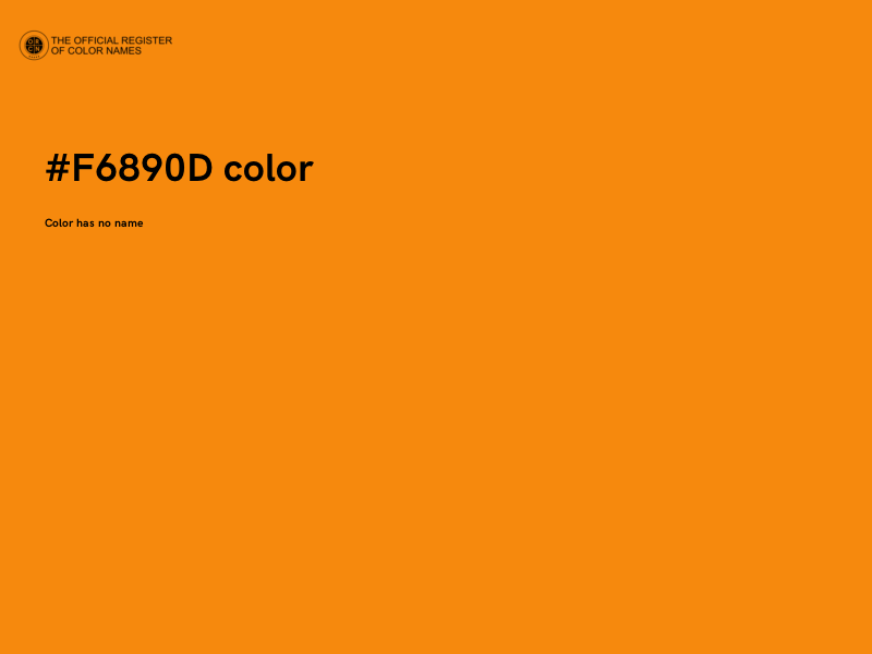 #F6890D color image