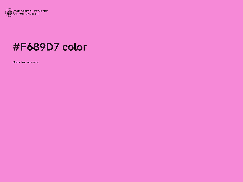 #F689D7 color image