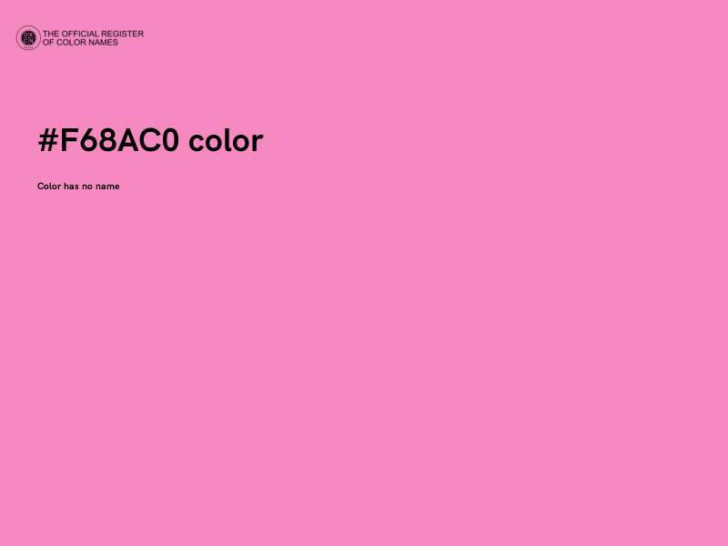 #F68AC0 color image