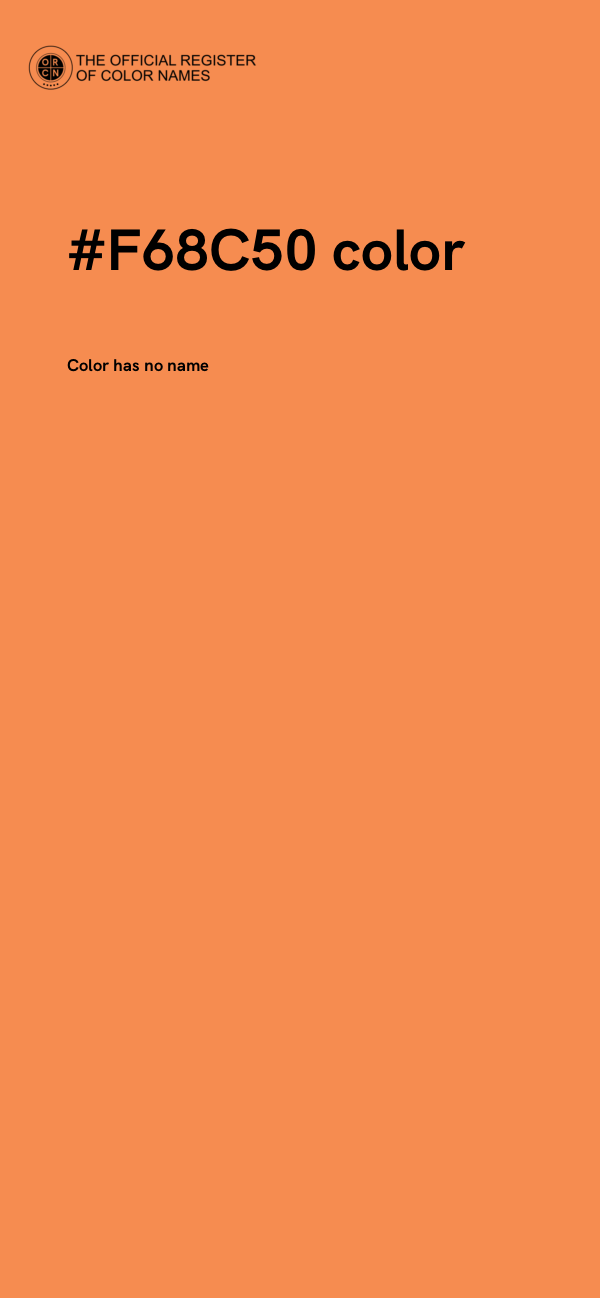 #F68C50 color image