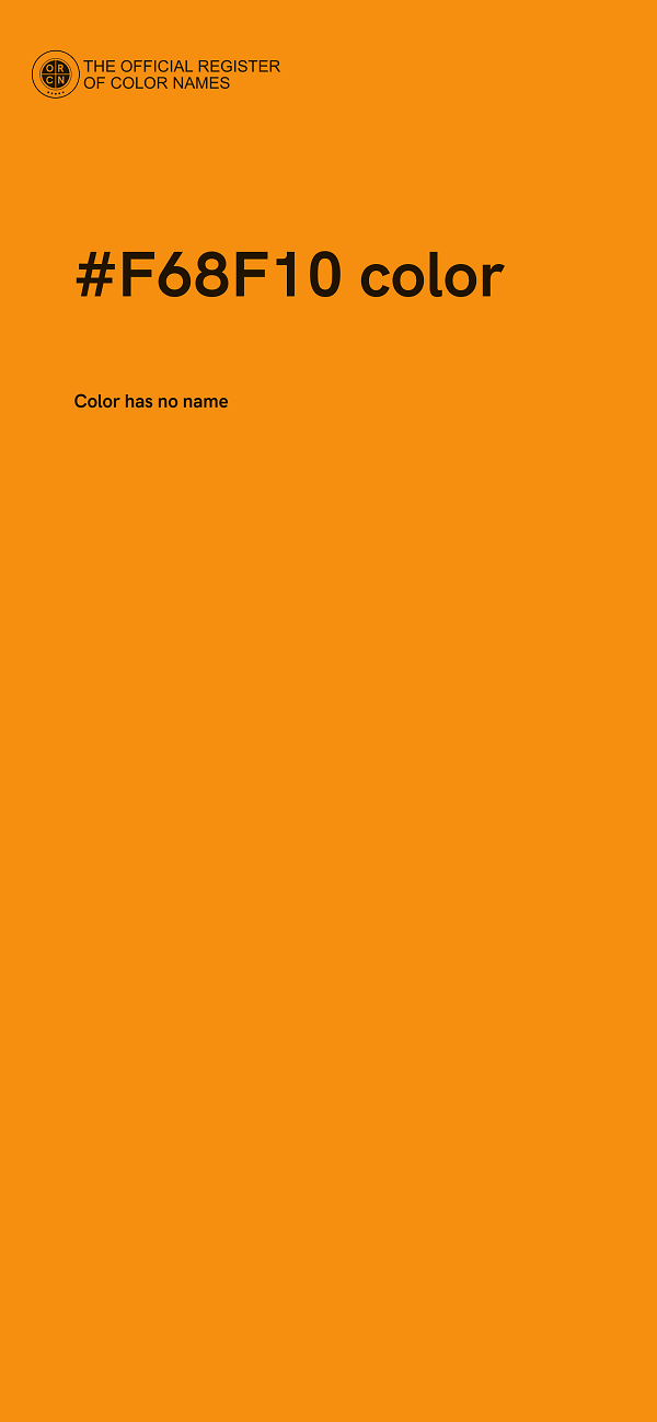 #F68F10 color image