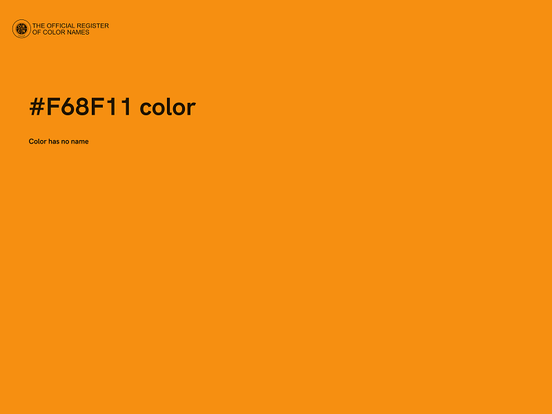 #F68F11 color image