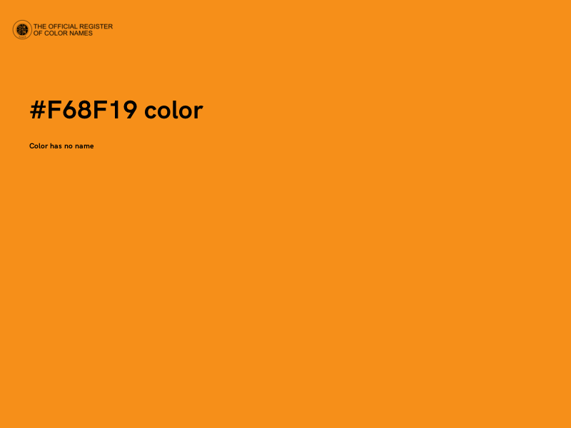 #F68F19 color image