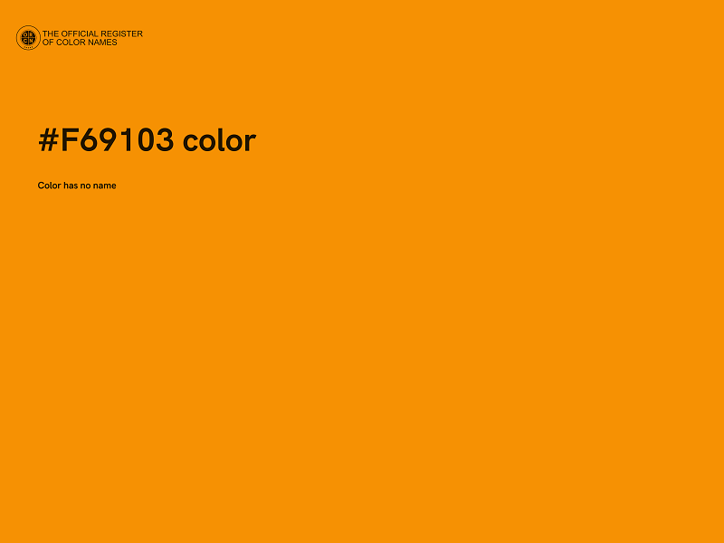 #F69103 color image
