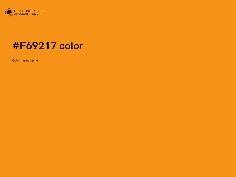 #F69217 color image