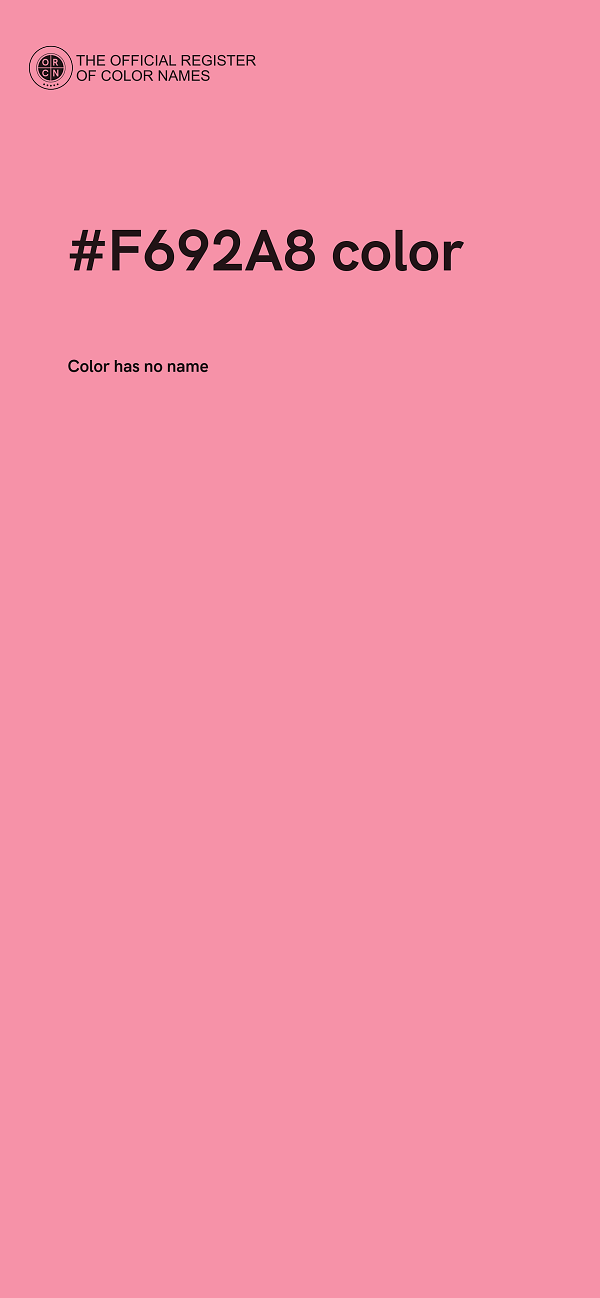 #F692A8 color image