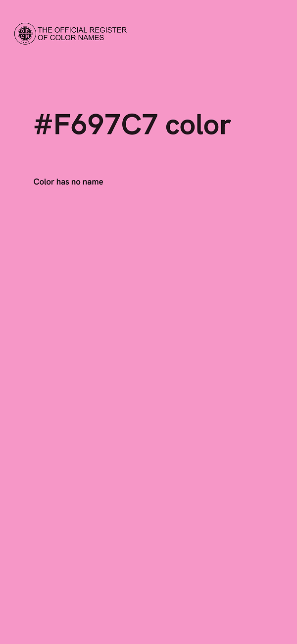 #F697C7 color image