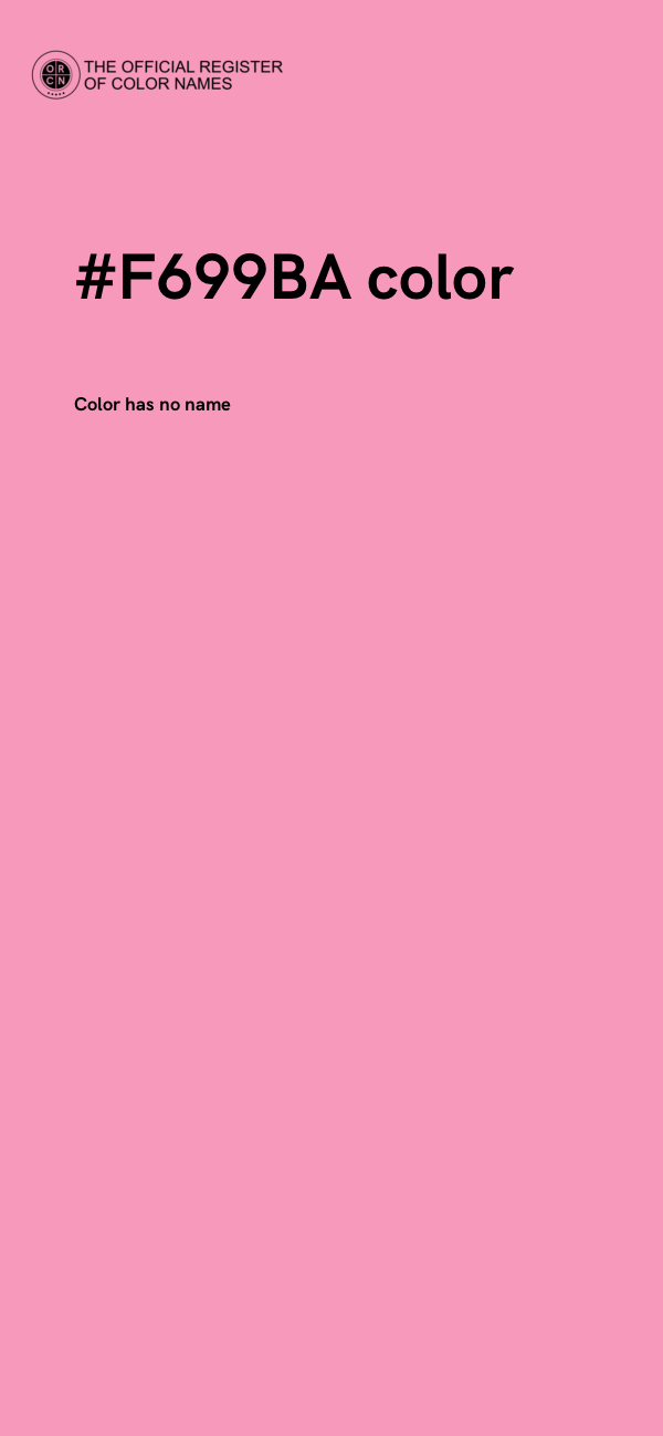 #F699BA color image