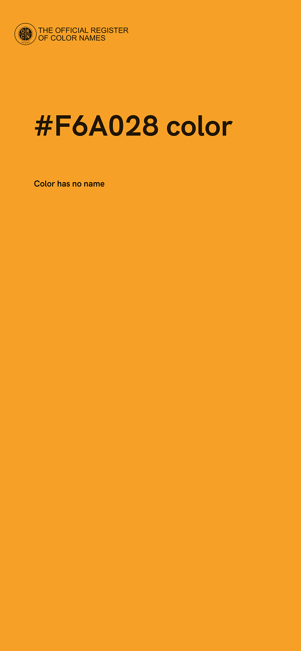 #F6A028 color image