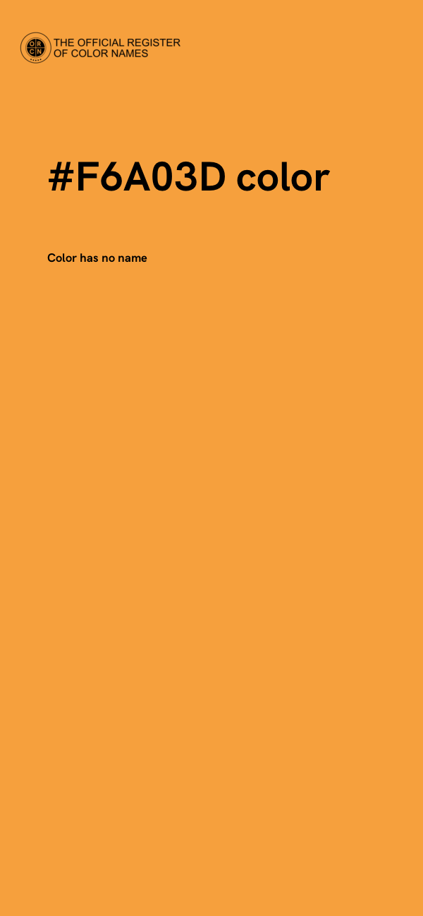 #F6A03D color image