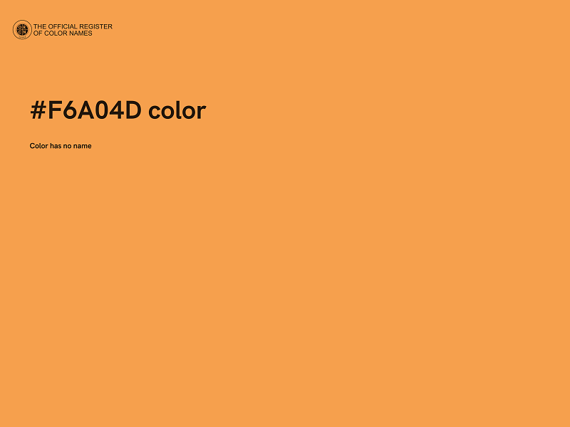 #F6A04D color image