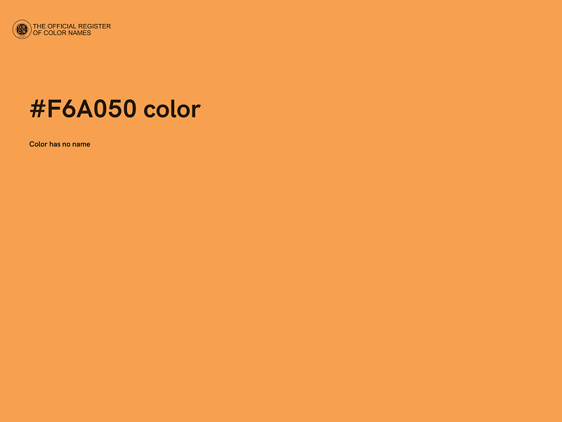 #F6A050 color image
