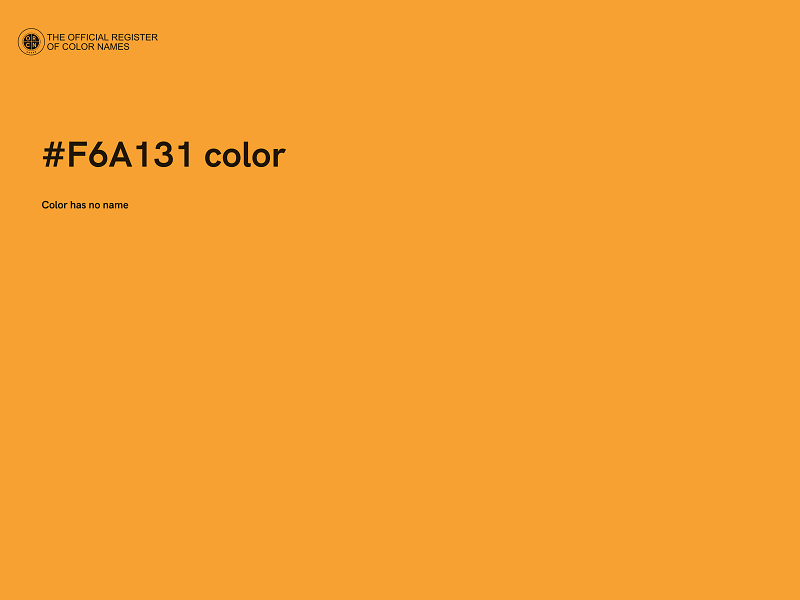 #F6A131 color image