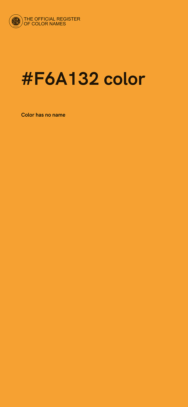 #F6A132 color image