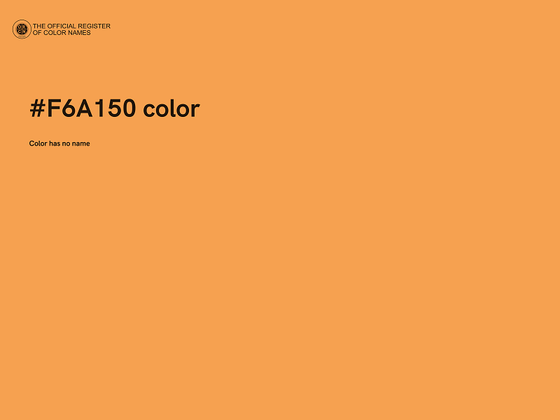 #F6A150 color image