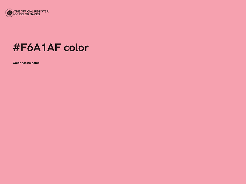 #F6A1AF color image