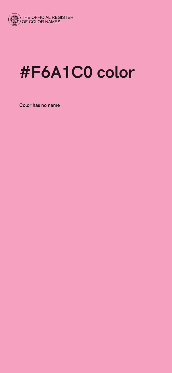 #F6A1C0 color image