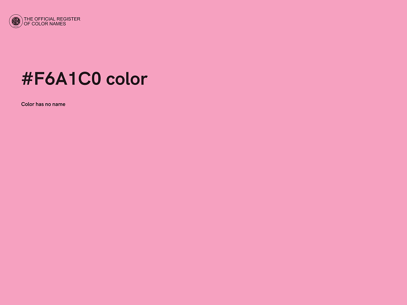 #F6A1C0 color image