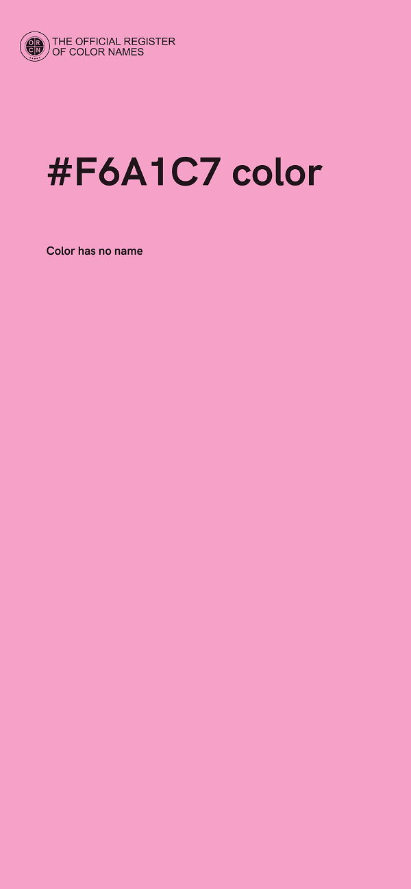 #F6A1C7 color image