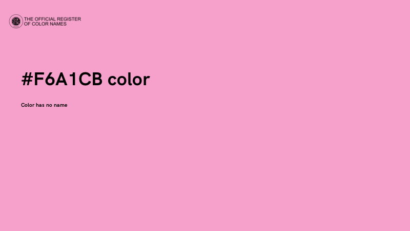 #F6A1CB color image