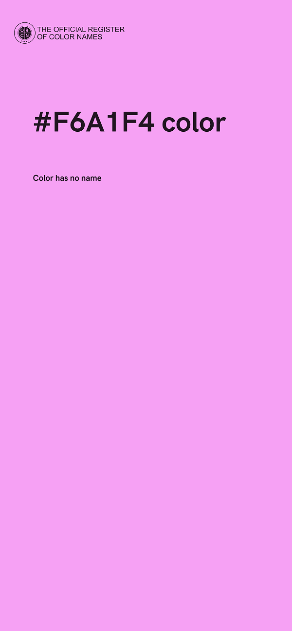 #F6A1F4 color image