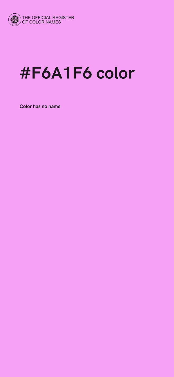 #F6A1F6 color image