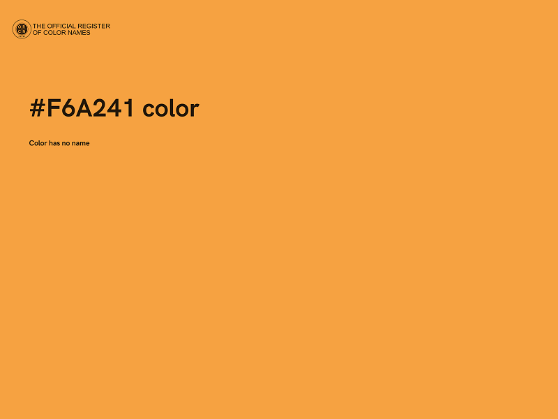 #F6A241 color image