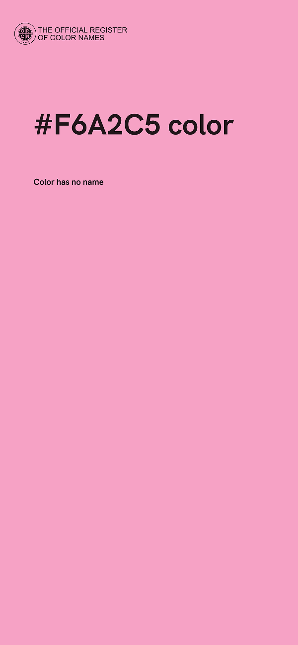 #F6A2C5 color image