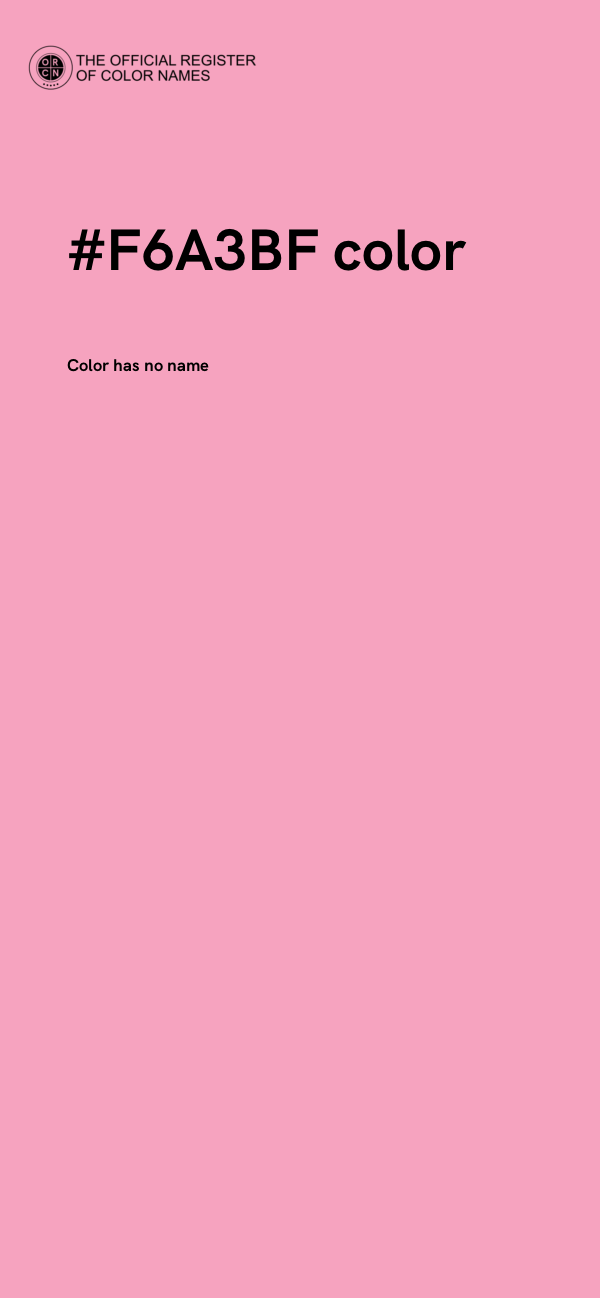 #F6A3BF color image