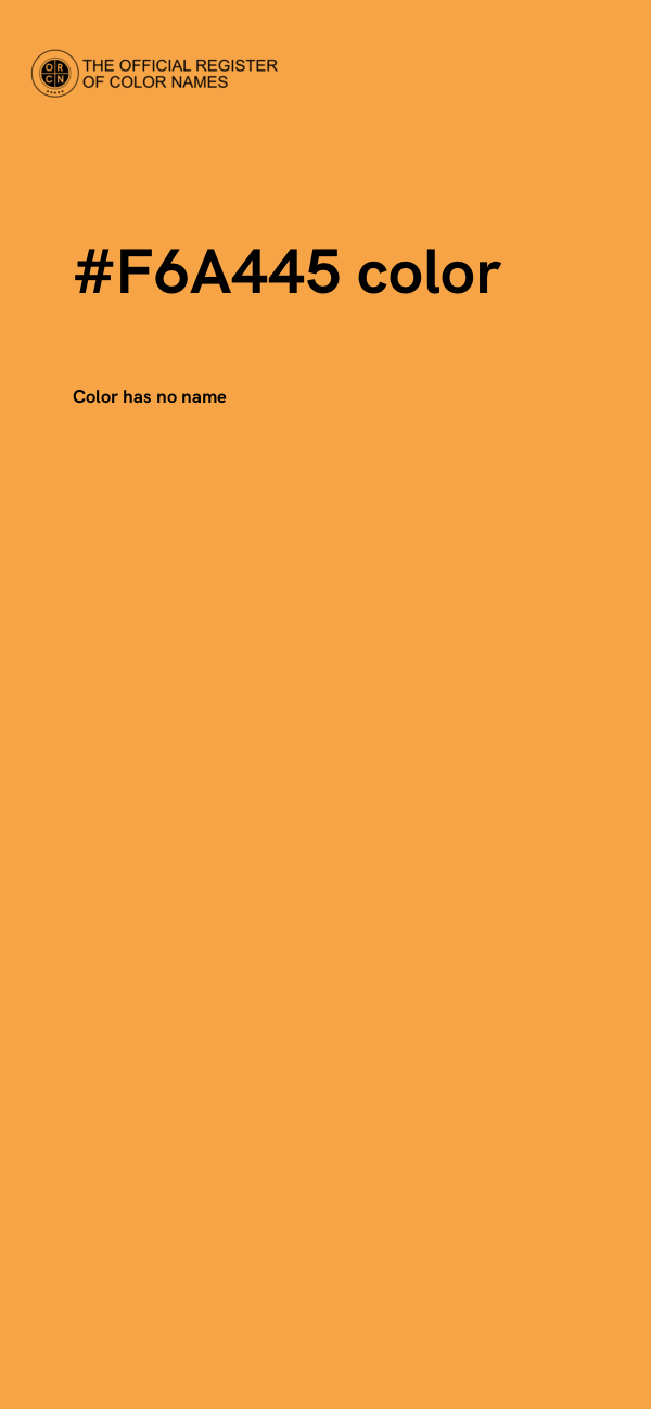 #F6A445 color image