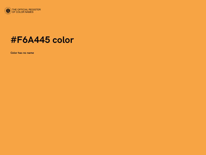 #F6A445 color image