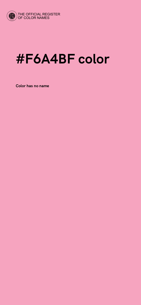 #F6A4BF color image