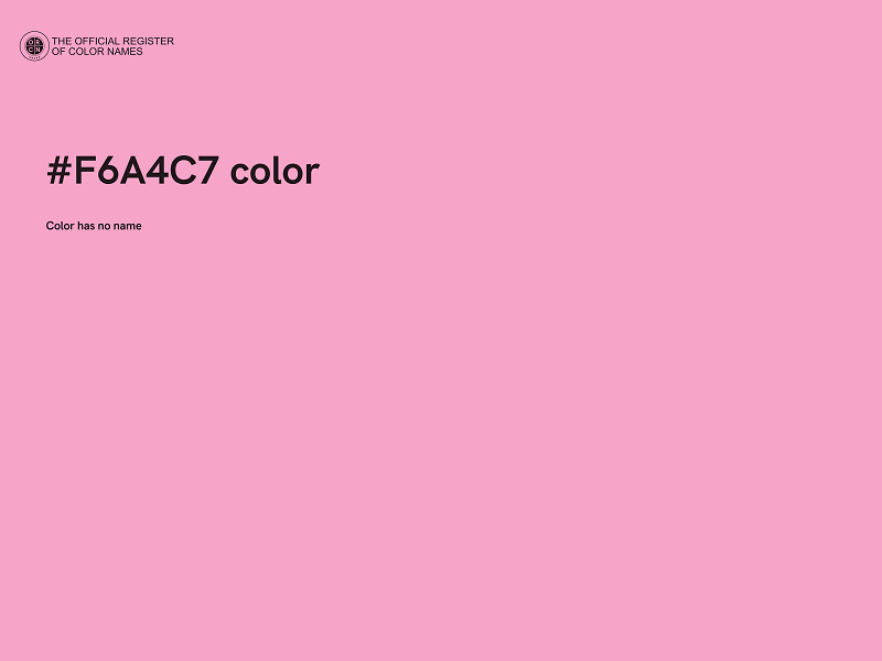 #F6A4C7 color image