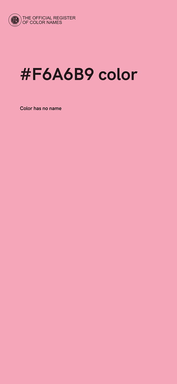 #F6A6B9 color image
