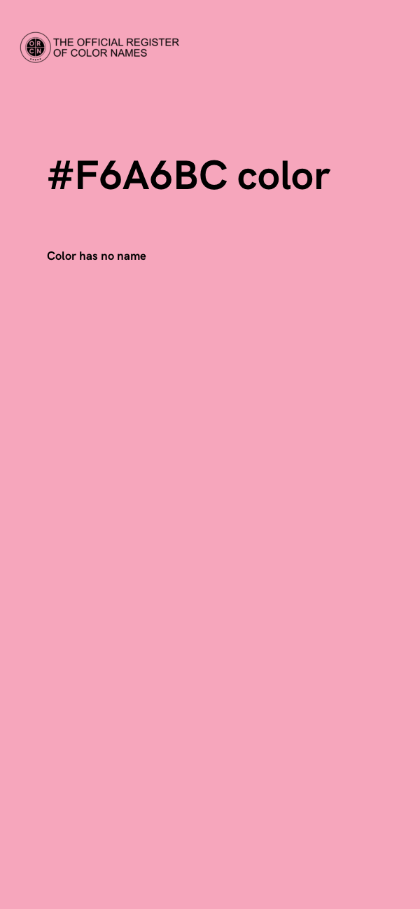 #F6A6BC color image