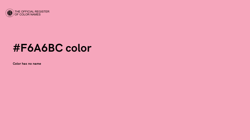 #F6A6BC color image