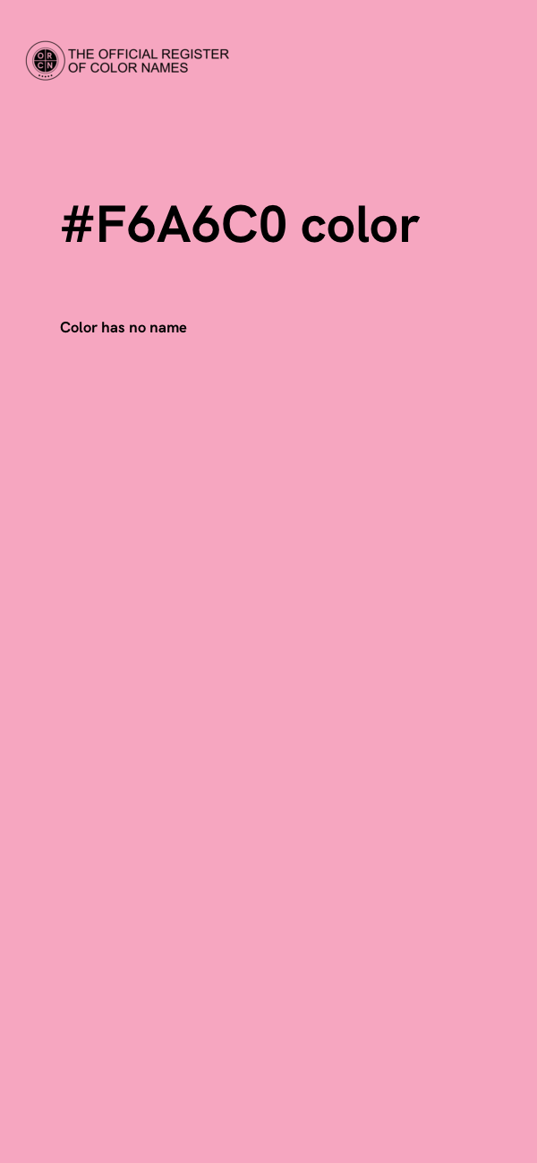 #F6A6C0 color image