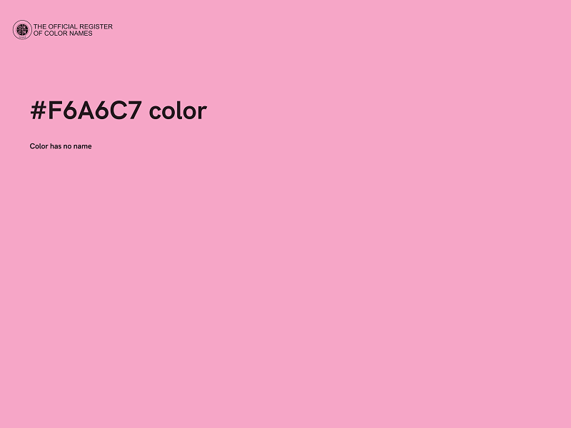 #F6A6C7 color image