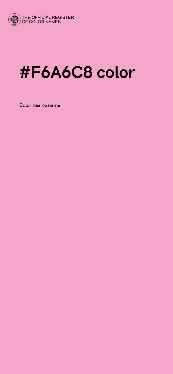 #F6A6C8 color image