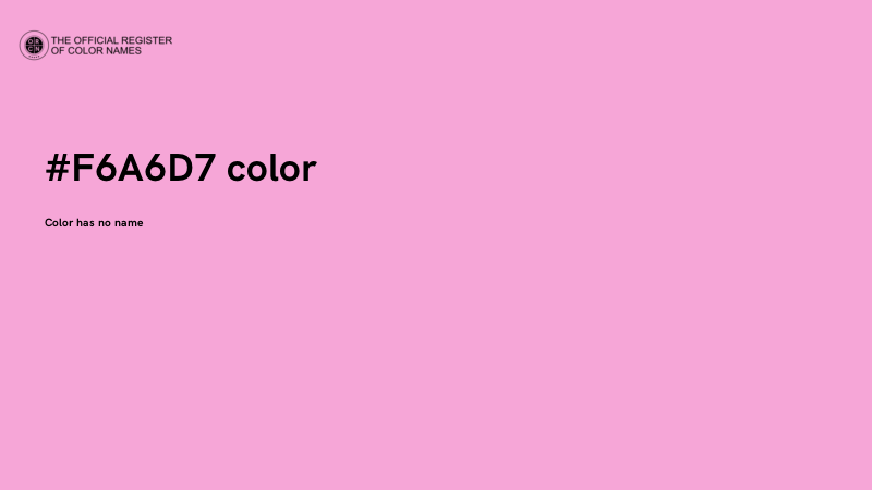 #F6A6D7 color image