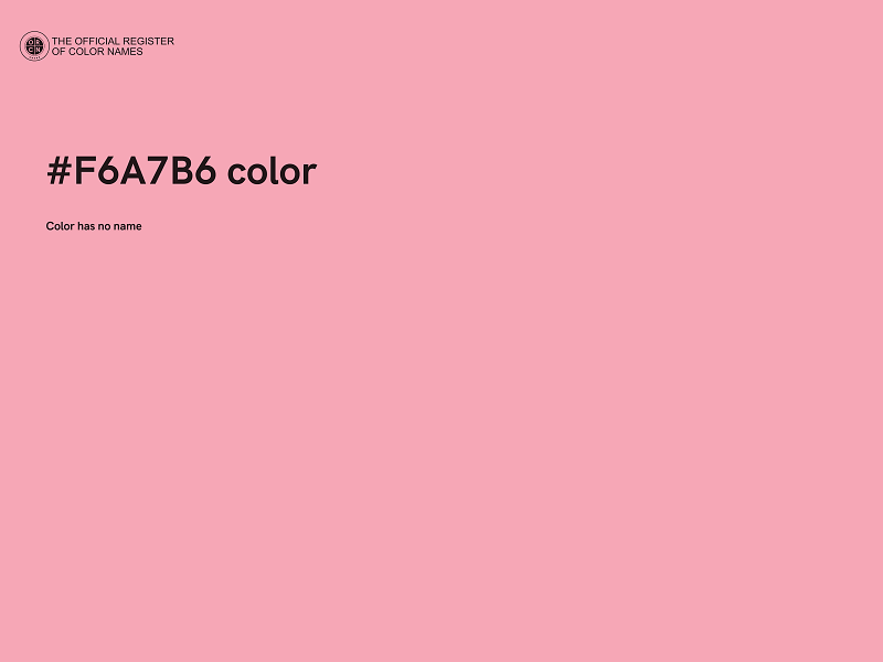 #F6A7B6 color image