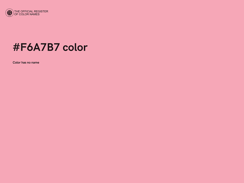 #F6A7B7 color image